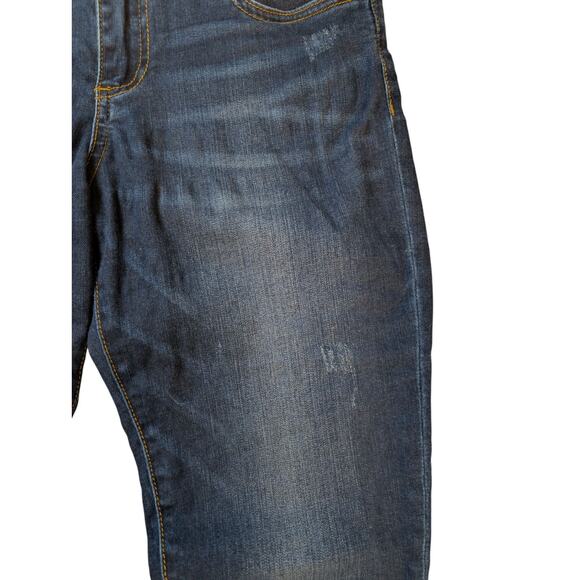 KUT From The Kloth Connie Ankle Skinny Jeans Dark Wash Distressed Raw Hem Size 6 - Picture 6 of 8